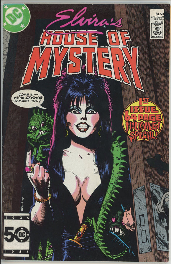 Elvira's House of Mystery #1 (1986) - 7.5 VF- *Elvira's Quest*