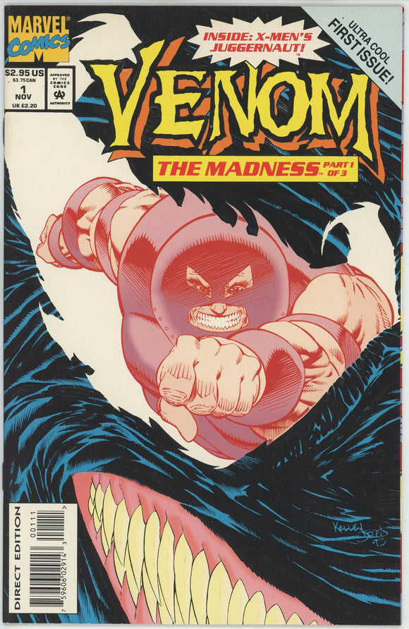 Venom: The Madness #1 (1993) - 9.2 NM- *Juggernaut/Embossed Cover*