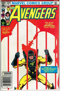 Avengers #224 (1963) - 7.0 FN/VF *Two From The Heart* Newsstand