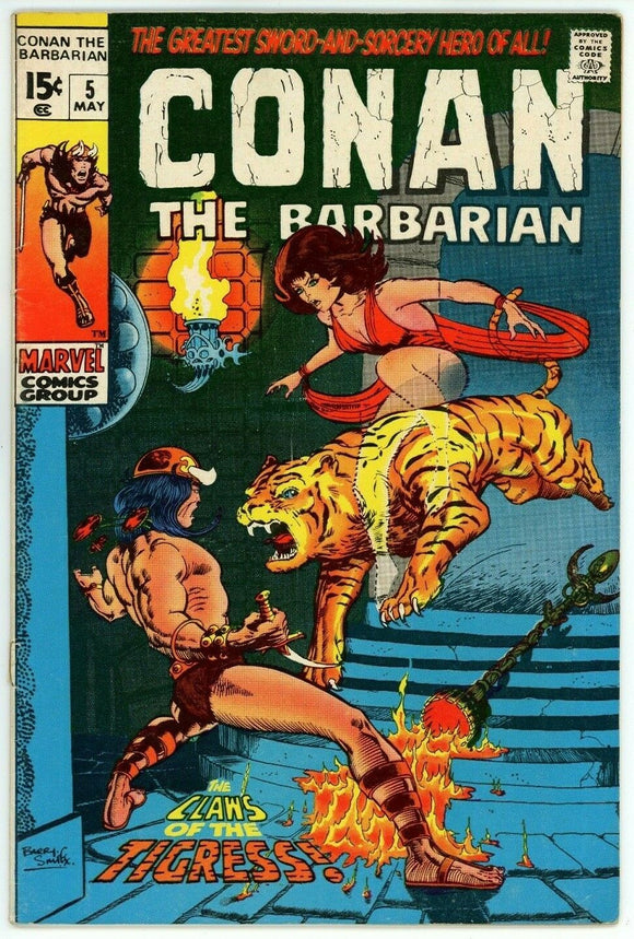 Conan the Barbarian #5 (1970) - 5.5 FN- *1st Appearance Zephra & Zukala*