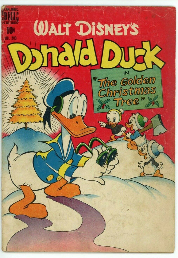 Four Color #203 (1950) - 3.0 GD/VG *Donald Duck in the Golden Christmas Tree*