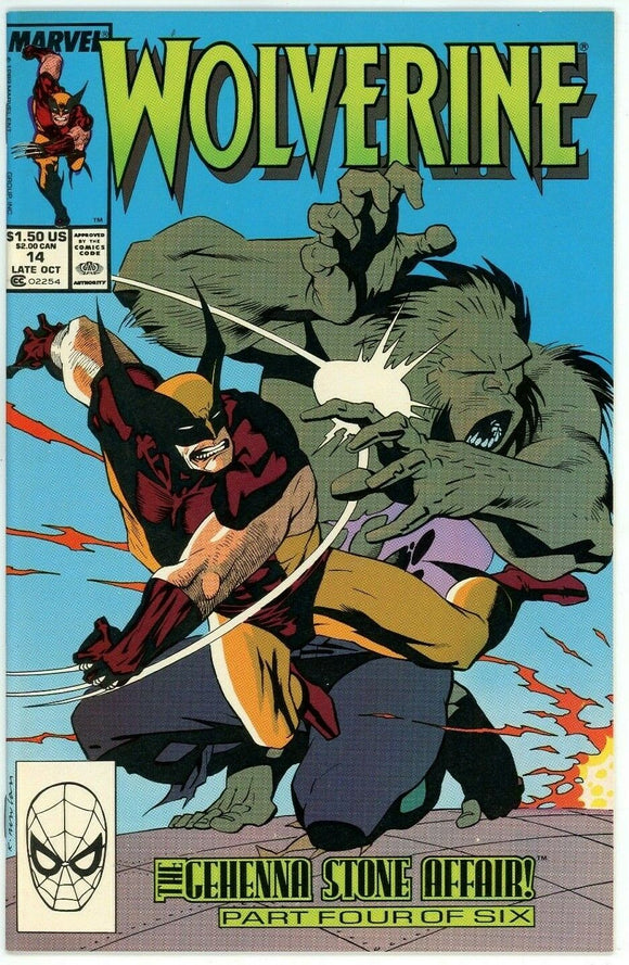 Wolverine #14 (1988) - 9.2 NM- *Flying Wolves*