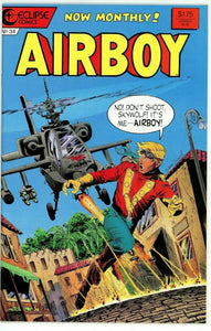 Airboy #34 (1986 Eclipse) - 8.0 VF *Barbed Wire Noose*