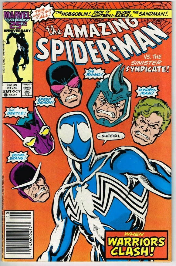 Amazing Spider Man #281 (1963) - 8.0 VF *SIlver Sable* Newsstand Edition