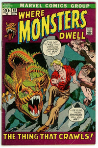 Where Monsters Dwell #13 (1970) - 5.0 VG/FN *The Crawling Creature*