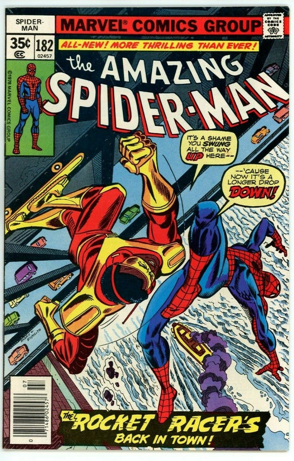 Amazing Spider Man #182 (1963) - 8.0 VF *The Rocket Racer's Back in Town*