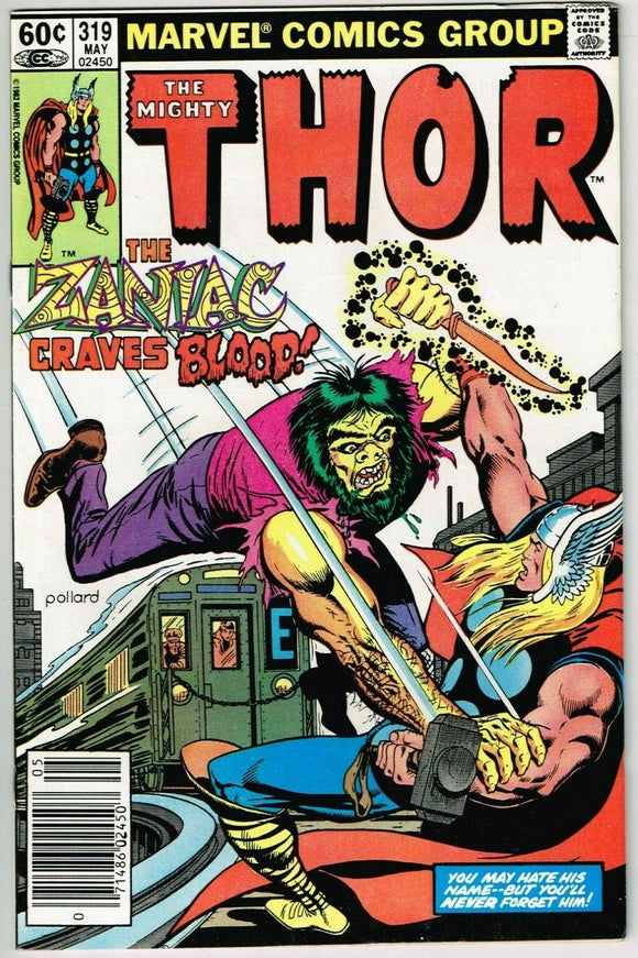 Thor #319 (1962) - 9.2 NM- *The Zaniac Craves Blood*