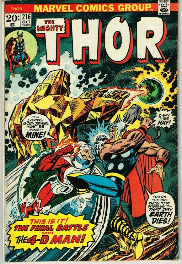 Thor #216 (1962) - 4.0 VG *Where Chaos Rules*