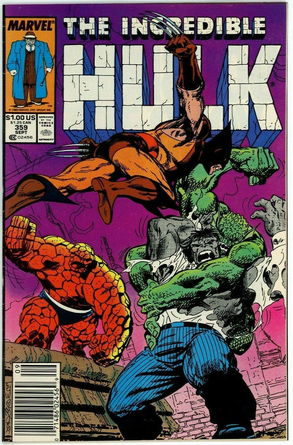 Incredible Hulk #359 (1962) - 8.0 VF *Thing/Wolverine* Newsstand