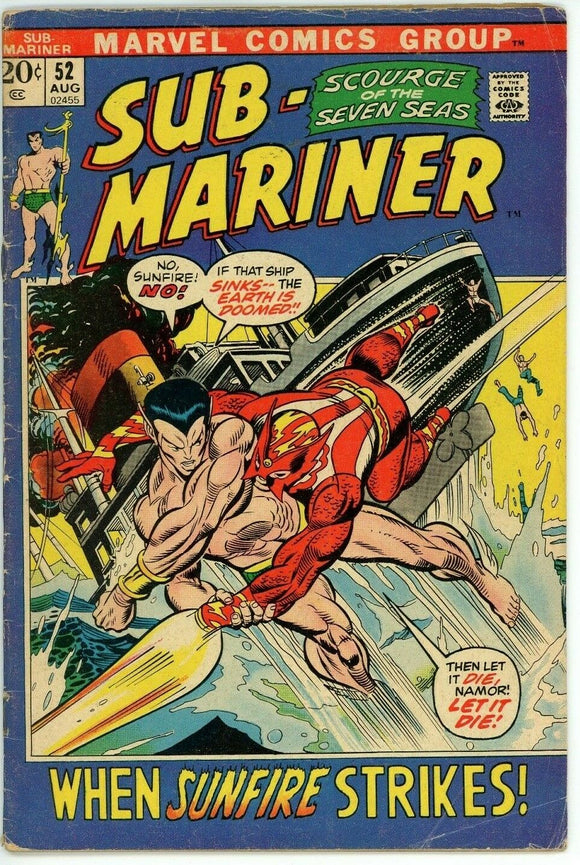 Sub-Mariner #52 (1968) - 3.0 GD/VG *Atomic Samurai*