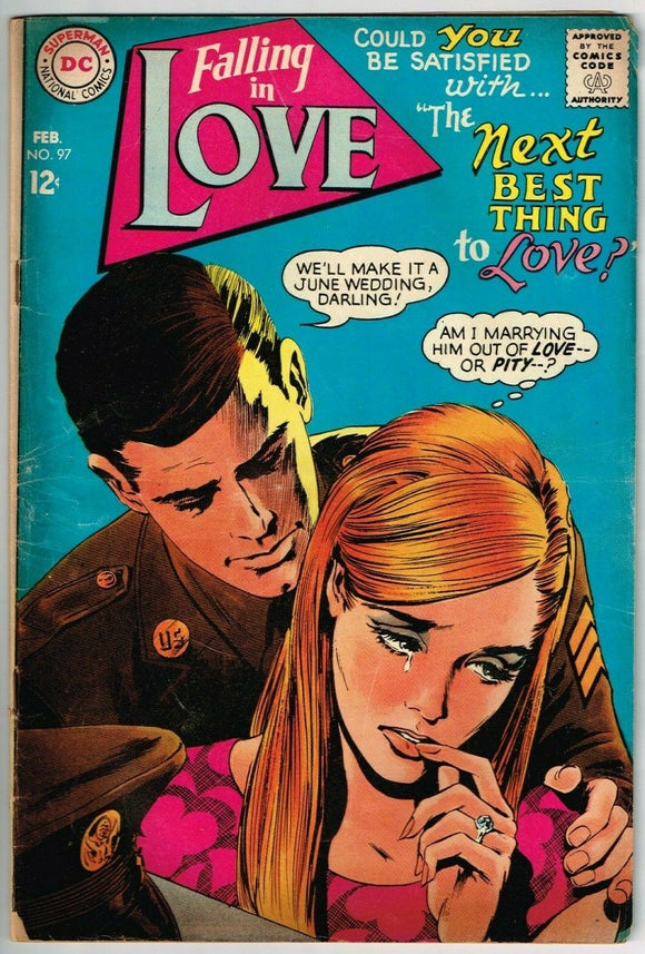 Falling in Love #97 (1955) - 4.0 VG *Rosenberger Cover* DC Romance