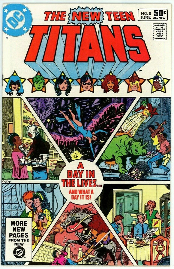 New Teen Titans #8 (1980) - 9.0 VF/NM *A Day In The Lives*