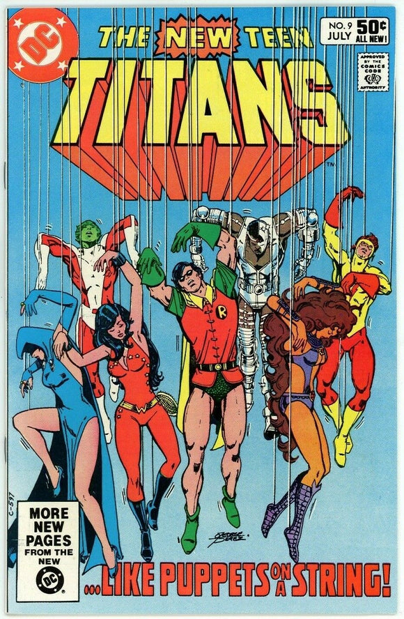 New Teen Titans #9 (1980) - 9.2 NM- *Like Puppets On A String*