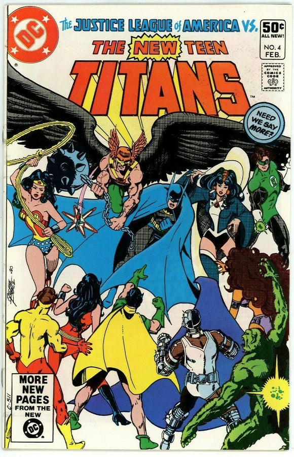 New Teen Titans #4 (1980) - 8.0 VF *Against All Friends*