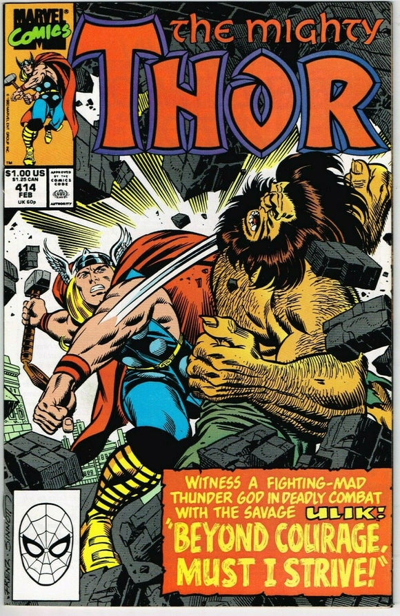 Thor #414 (1962) - 9.2 NM- *Beyond Courage, Must I Strive*