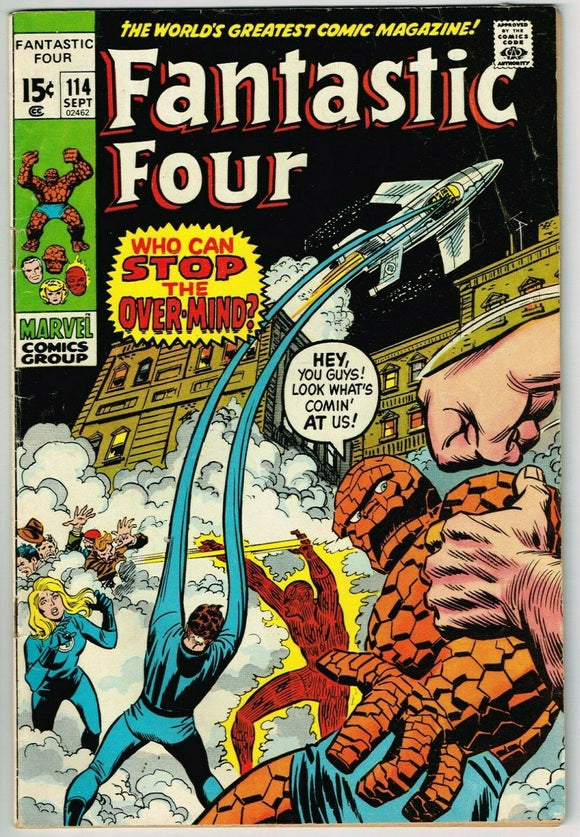 Fantastic Four #114 (1962) - 5.0 VG/FN *Over-Mind/Watcher- Last Stan Lee Script*