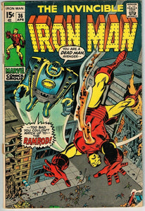 Iron Man #36 (1968) - 3.0 GD/VG *1st Appearance Marianne Rodgers*