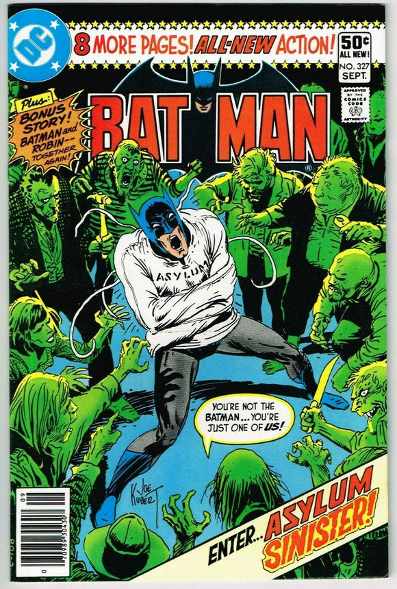 Batman #327 (1940) - 9.2 NM- *Asylum Sinister/Kubert Cover*