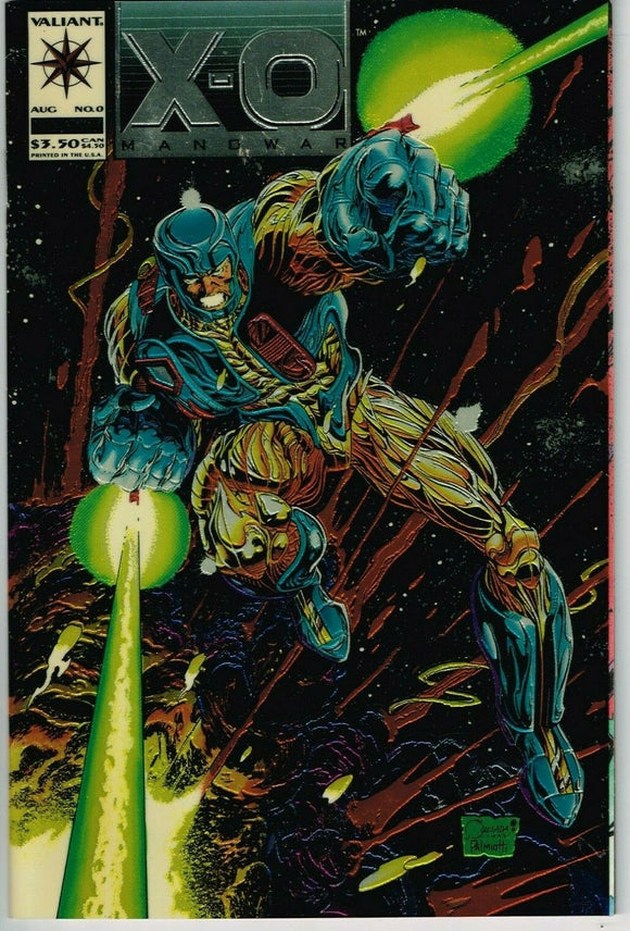 X-O Manowar #0 (1992) - 8.5 VF+ *Green Printing Error Edition*