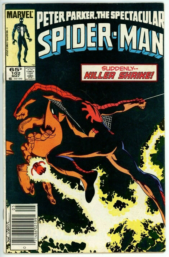 Spectacular Spider-Man #102 (1976) - 7.0 FN/VF *Killer Shrike* Newsstand