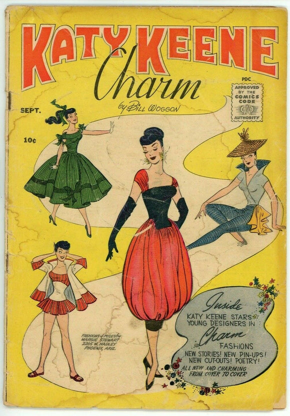 Katy Keene Charm #1 (1958) - 1.8 GD- *Bill Woggon Art*