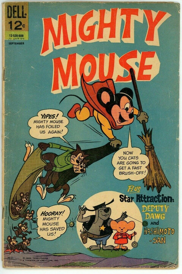 Mighty Mouse #168 (1966 Dell) - 3.5 VG- *Pint Sized Protector*