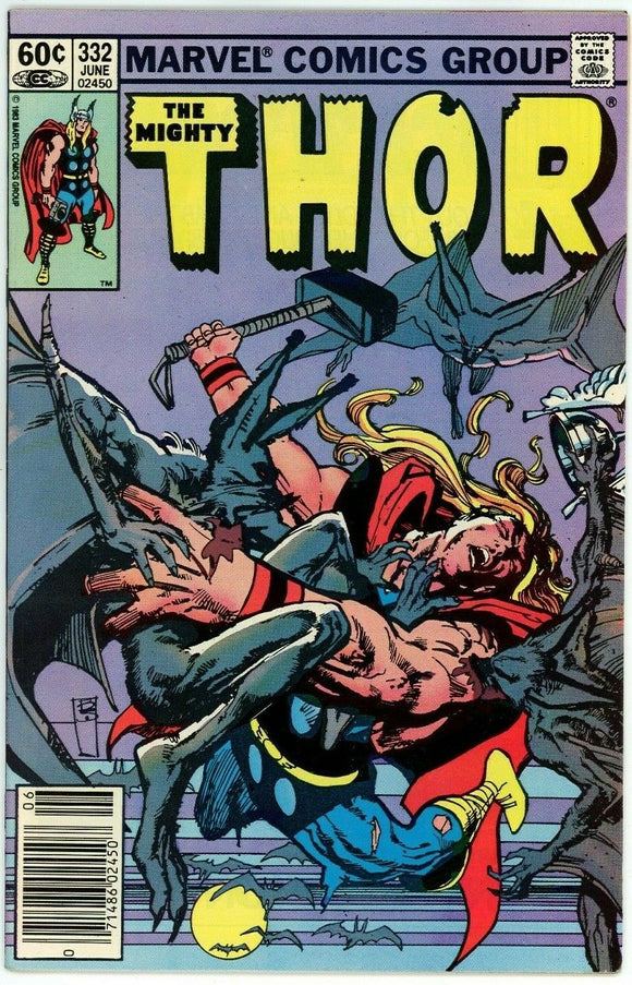 Thor #332 (1962) - 8.0 VF *Thor vs. Dracula* Newsstand Edition