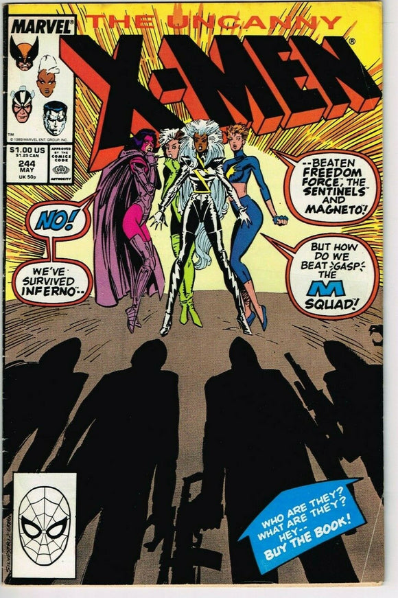 Uncanny X-Men #244 (1963) - 6.0 FN *1st Appearance Jubilee*