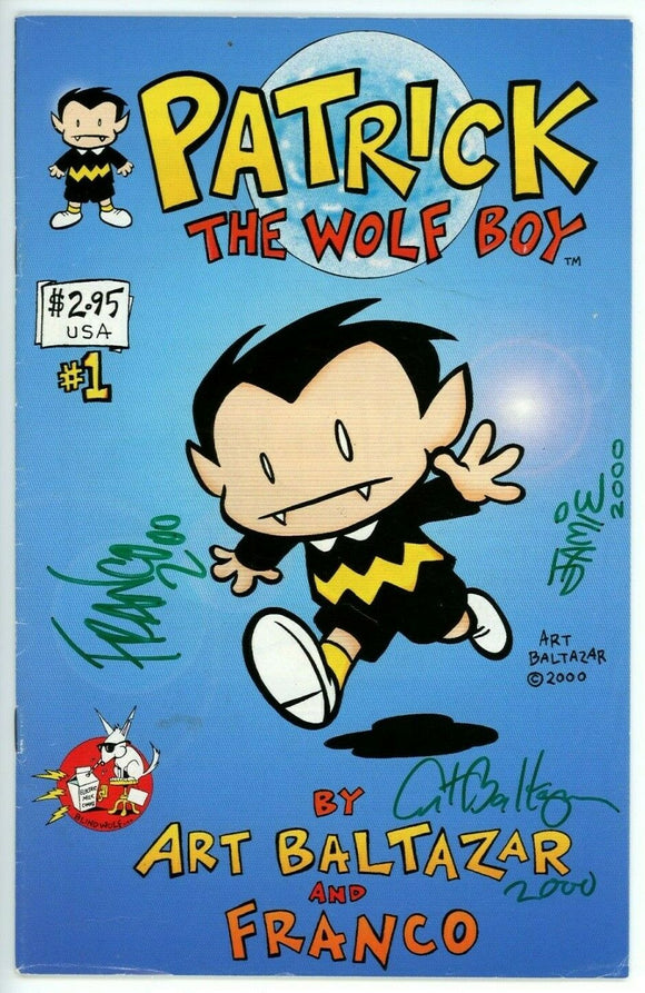 Patrick the Wolf Boy #1 (2000) - 5.5 FN- Signed Art Baltazar & Franco Aureliani