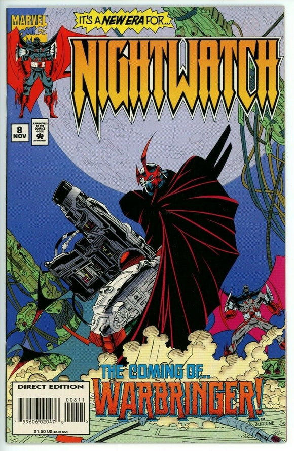 Nightwatch #8 (1994) - 8.0 VF *1st Appearance Warbringer*