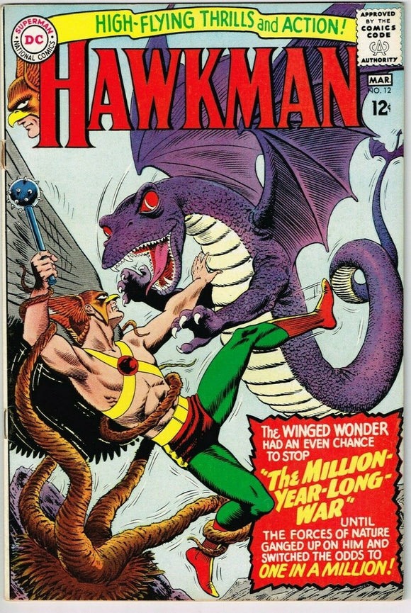 Hawkman #12 (1964) - 5.0 VG/FN *Great Monster Cover*