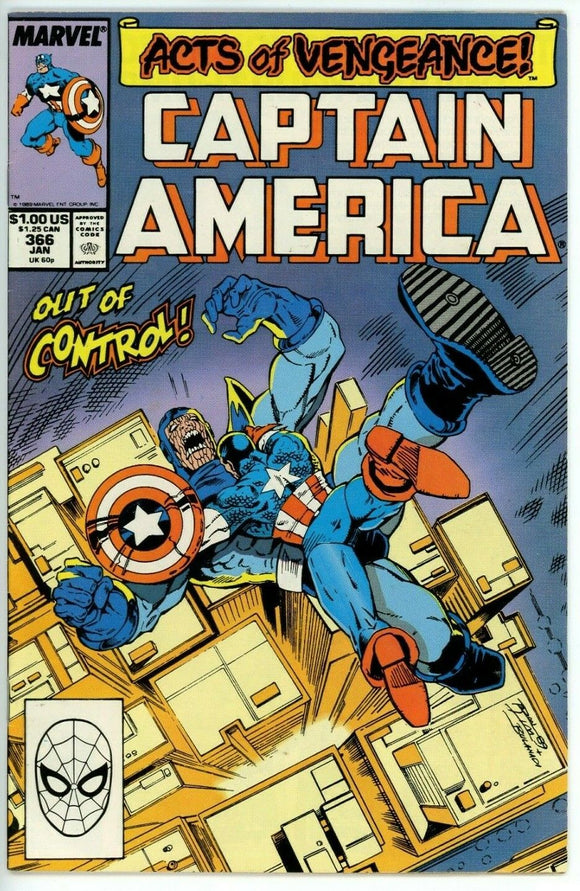 Captain America #366 (1968) - 6.0 FN *Acts of Vengeance*