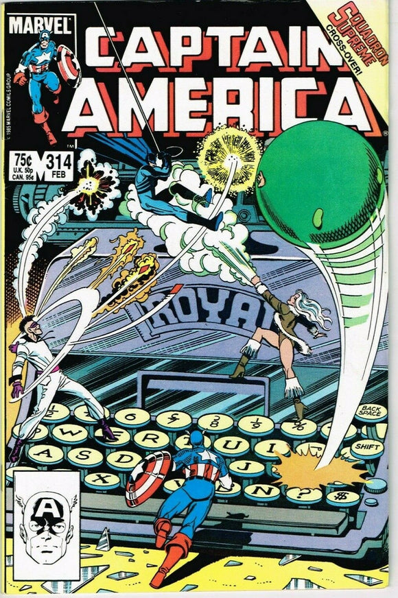 Captain America #314 (1968) - 7.0 FN/VF *Asylum/Squadron Supreme*