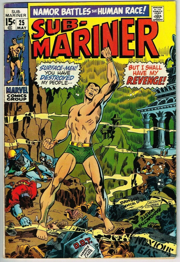 Sub-Mariner #25 (1968) - 6.0 FN *A World My Enemy*