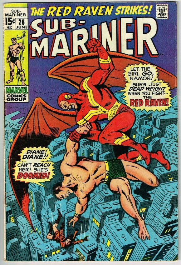 Sub-Mariner #26 (1968) - 5.0 VG/FN *Kill Cried the Raven*