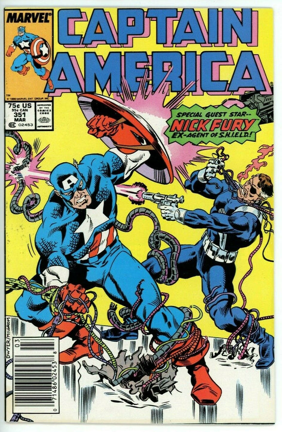 Captain America #351 (1968) - 8.0 VF *Changing of the Guard* Newsstand