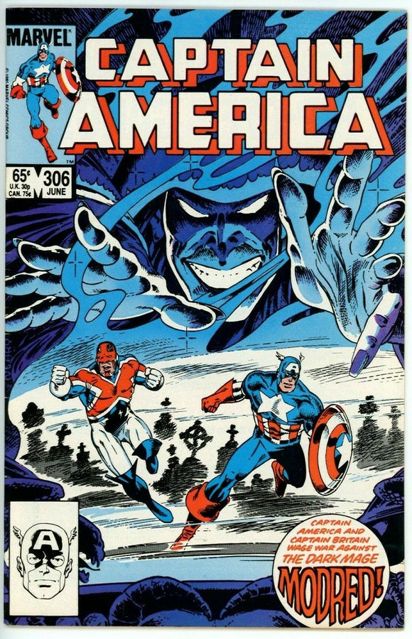 Captain America #306 (1968) - 7.0 FN/VF *Great Captain Britain Cover*