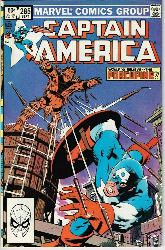 Captain America #285 (1968) - 9.0 VF/NM *Letting Go/Nomad/Porcupine*