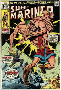 Sub-Mariner #29 (1968) - 7.5 VF- *Fear is the Hunter/Hercules*