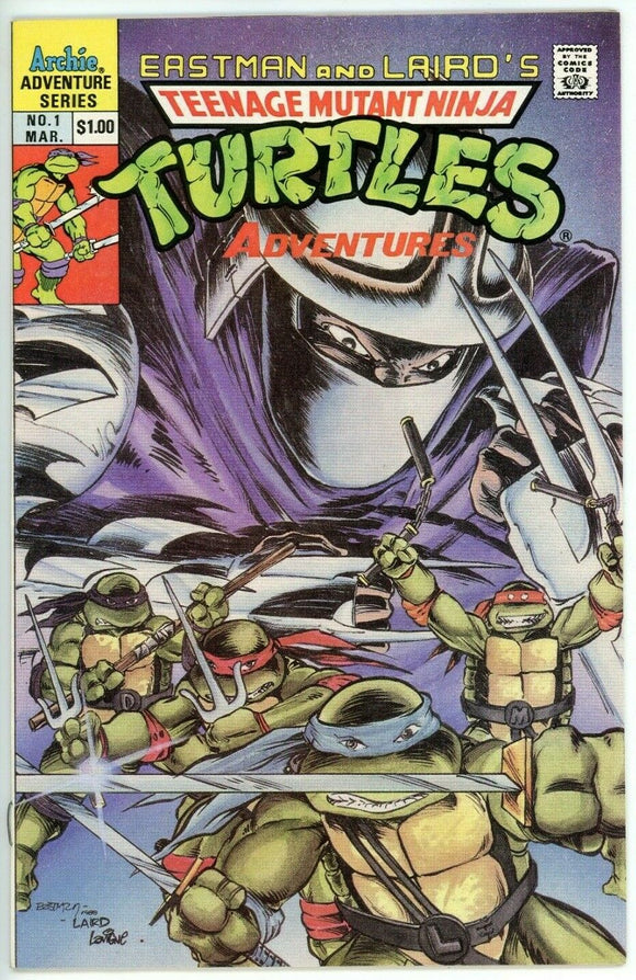 Teenage Mutant Ninja Turtles Adventures #1 (1989) - 9.2 NM- *1st Print*