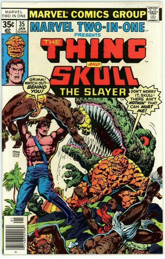 Marvel Two In One #35 (1972) - 9.0 VF/NM *Skull the Slayer/Thing*