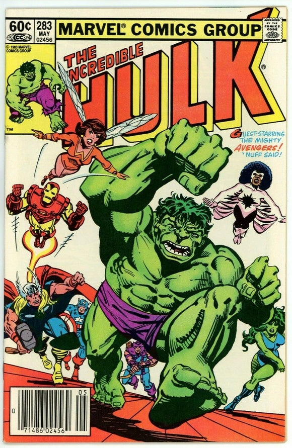 Incredible Hulk #283 (1962) - 8.0 VF *Follow the Leader/Avengers* Newsstand