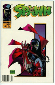 Spawn #21 (1992) - 8.0 VF *The Hunt/New Look* Newsstand