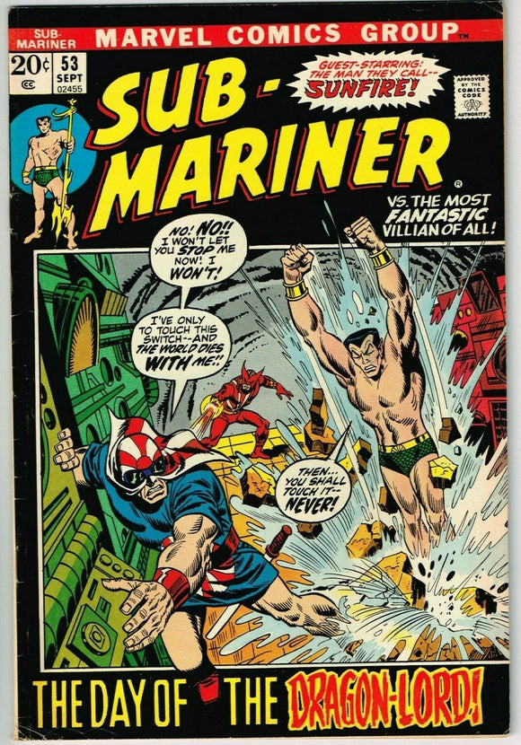 Sub-Mariner #53 (1968) - 4.5 VG+ *And the Rising Sun Shall Fall*