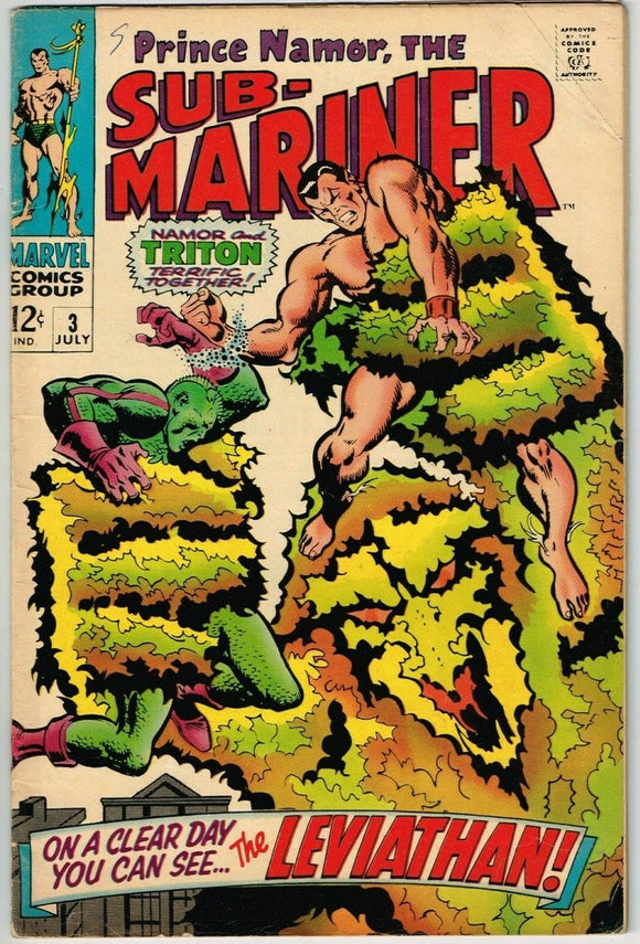 Sub-Mariner #3 (1968) - 5.5 FN- *1st Appearance Leviathan*