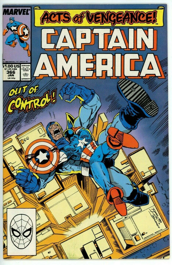 Captain America #366 (1968) - 8.0 VF *Acts of Vengeance*