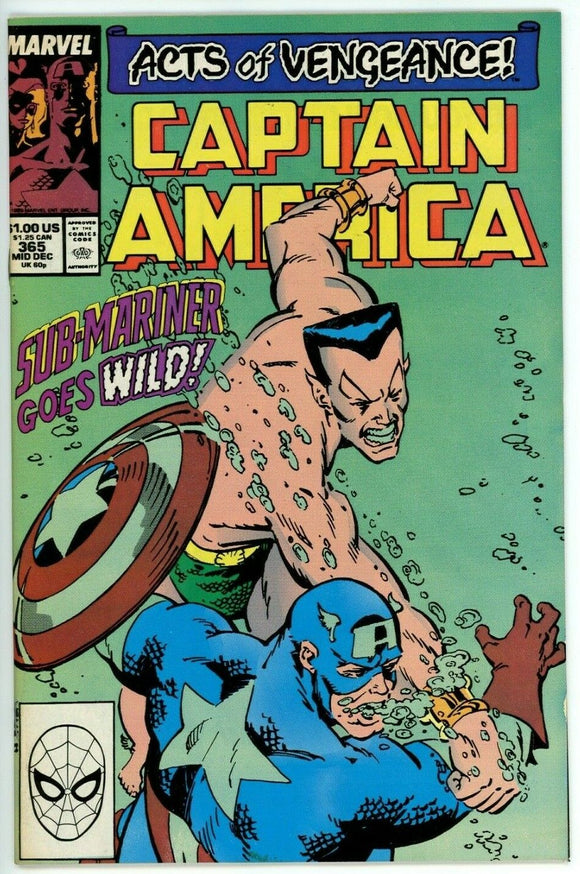 Captain America #365 (1968) - 9.2 NM- *Acts of Vengeance/Sub-Mariner*