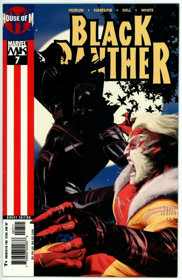 Black Panther #7 (2005) - 8.5 VF+ *House of M/Sabretooth*