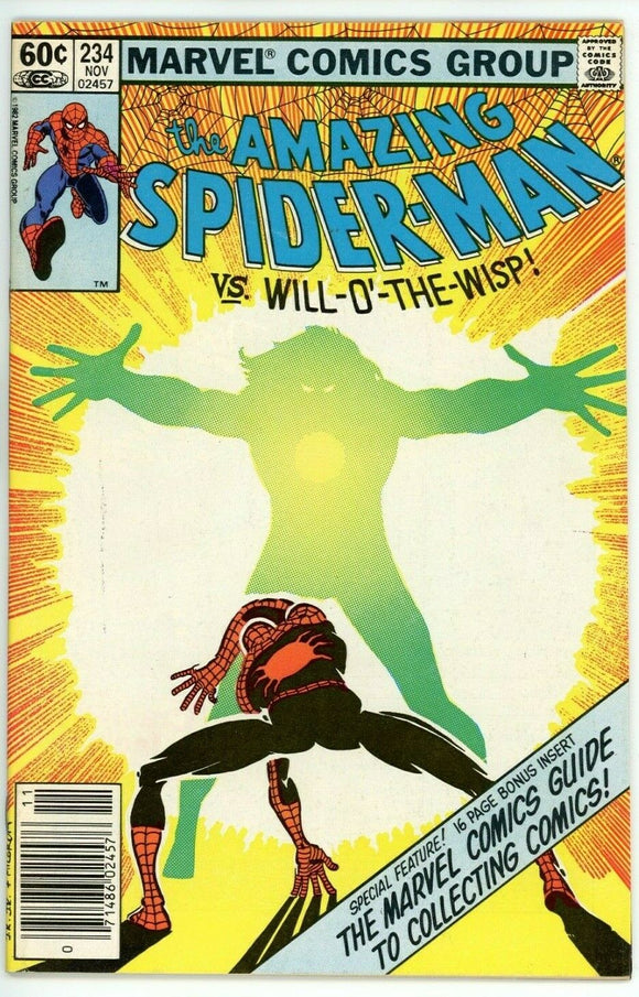 Amazing Spider Man #234 (1963) - 9.0 VF/NM *Will O' The Wisp* Newsstand