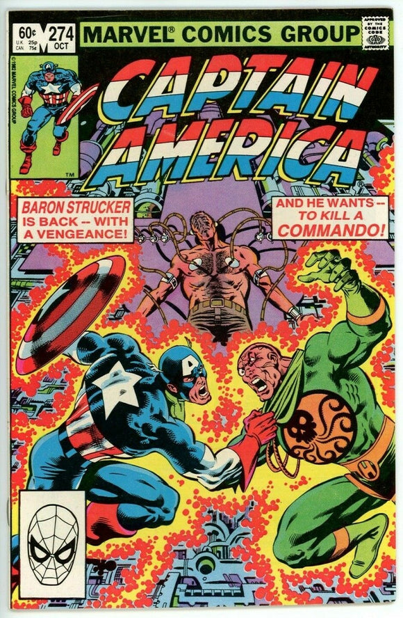 Captain America #274 (1968) - 8.0 VF *Death of a Hero*